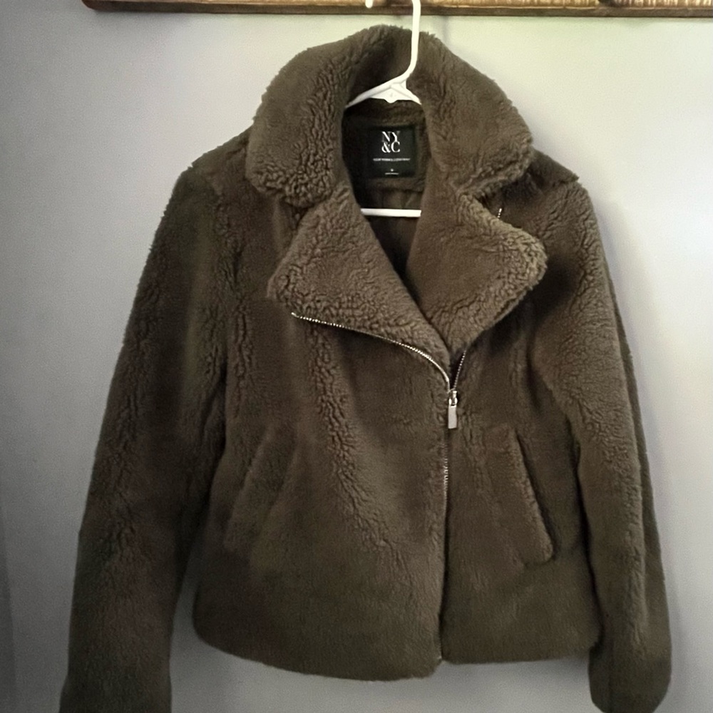 Cozy Faux-Fur Moto Jacket from New York and Company
